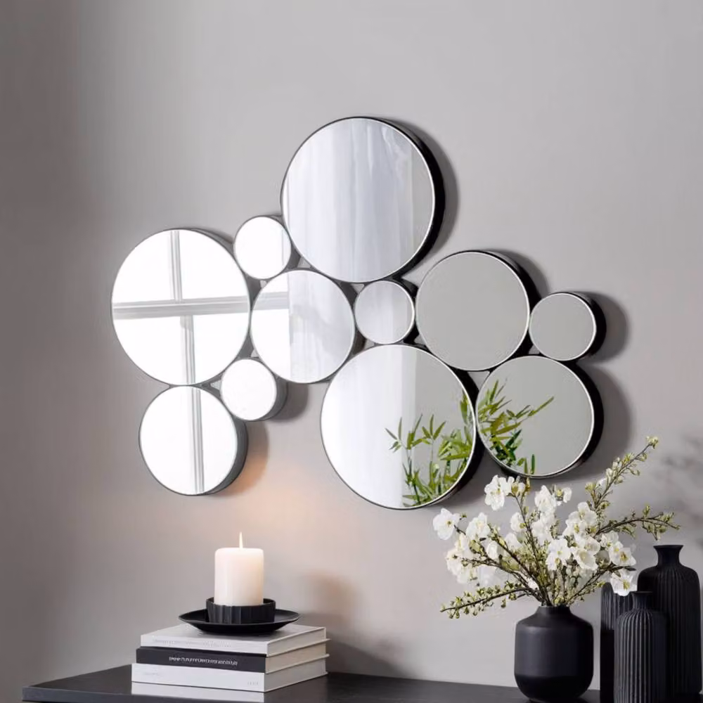 Yearn Mirrors Infinity Wall Mirror in Black, W: 81 cm, H: 61 cm – 2