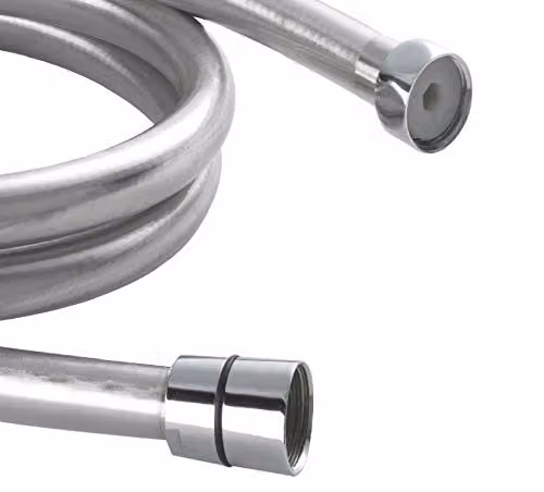 Hudson Reed A321 Modern Bathroom Smooth Silver Flex Hose, Chrome, Length: 150 cm – 3