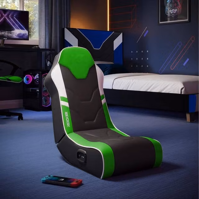 X Rocker Shadow 2.0 Audio Floor Rocker in Green