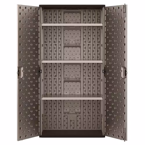 Rowlinsons Haven Mega Tall Garden Storage Cabinet in Grey, W: 102 cm, D: 51 cm, H: 204 cm – 3