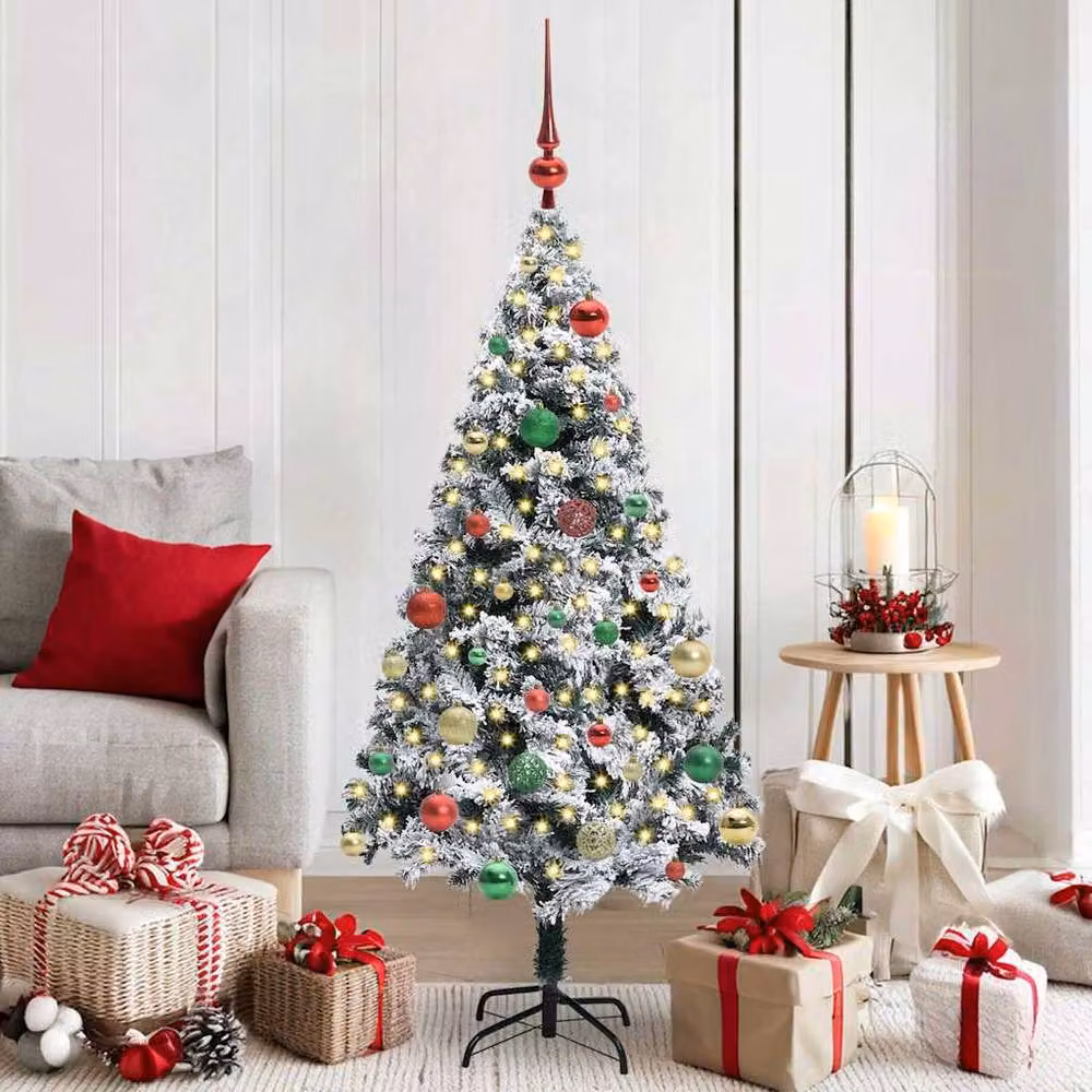 Berkfield Home Green Artificial Christmas Tree with 150 LEDs and Stand, Height: 150 cm – 2