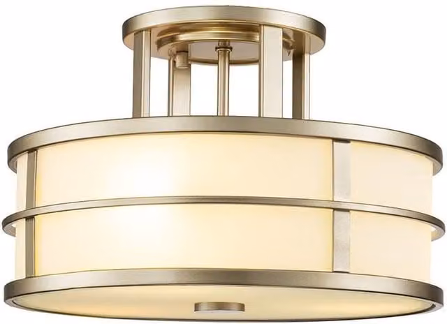 Netlighting Fusion 3 Light Cylindrical Ceiling Light in Gold/Brass – 1