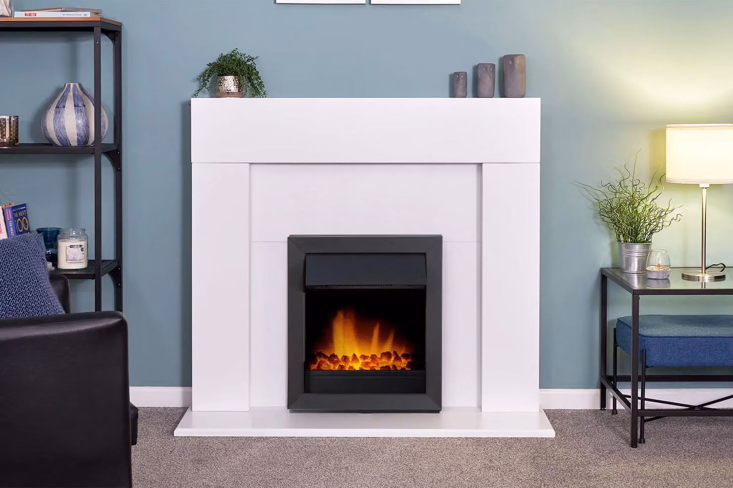 Adam Fires & Fireplaces Vancouver Built-in Electric Fire in Black – 3