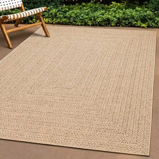 Berkfield Home Jute Look Indoor and Outdoor Rug in Brown and Beige, W: 160 cm, L: 230 cm