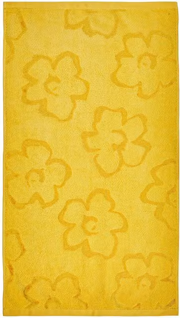 Ted Baker Gold Floral Cotton Terry Velour Bath Towel
