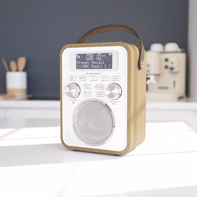 Blackfriars 2 DAB Portable Bluetooth Radio with FM in Brown Oak