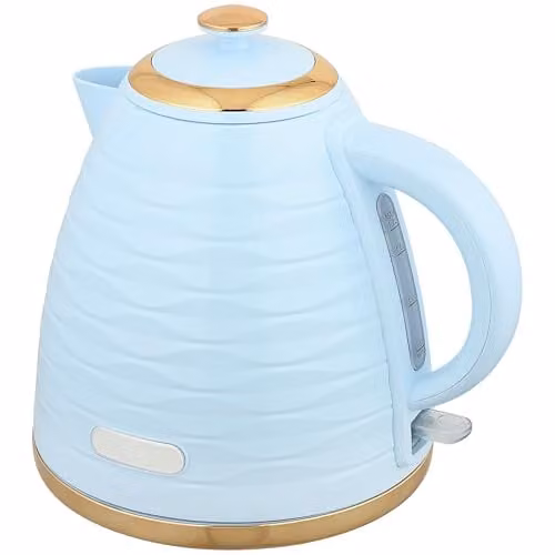 HOMCOM Electric Kettle 1.7 l Fast Boil 3kW Cordless Water Kettle in Blue – 1