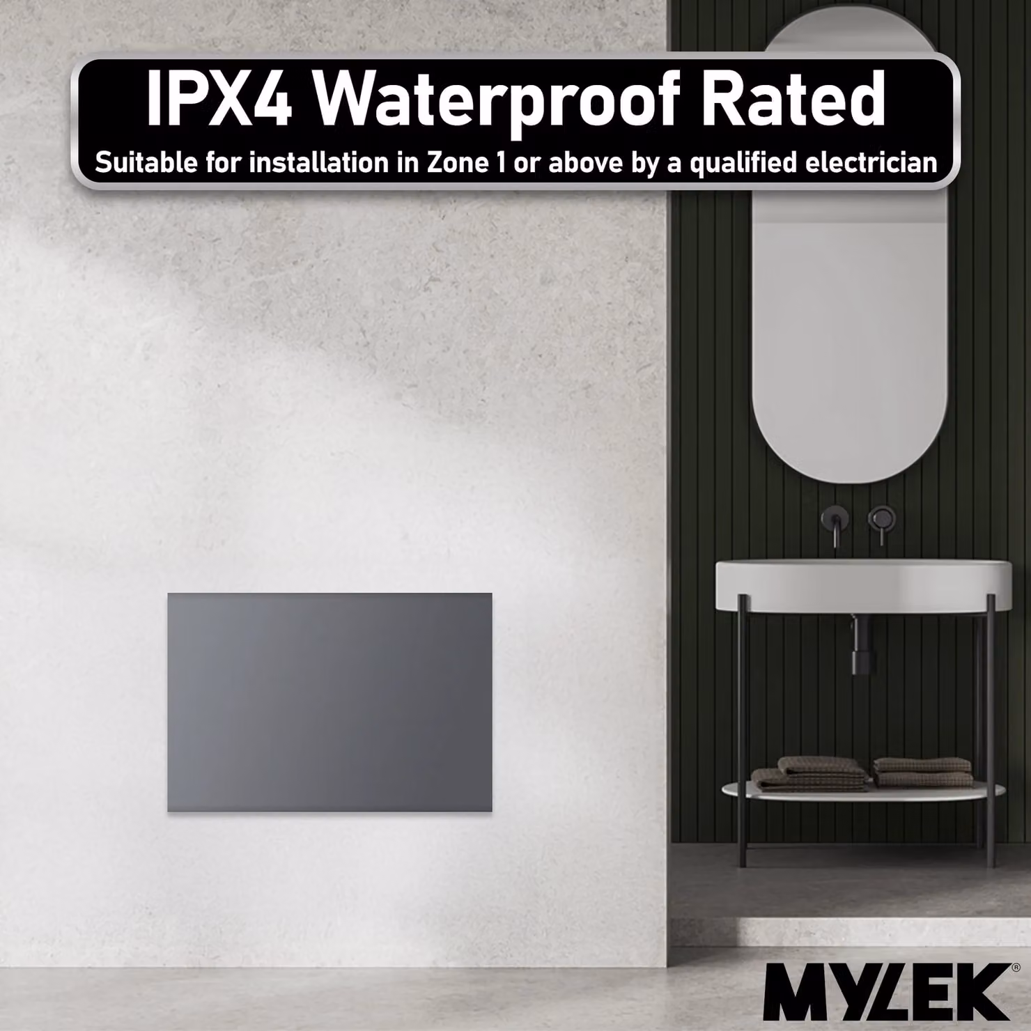 MYLEK 1200W Slimline Electric Panel Convector Heater with WiFi App Control in Anthracite – 5