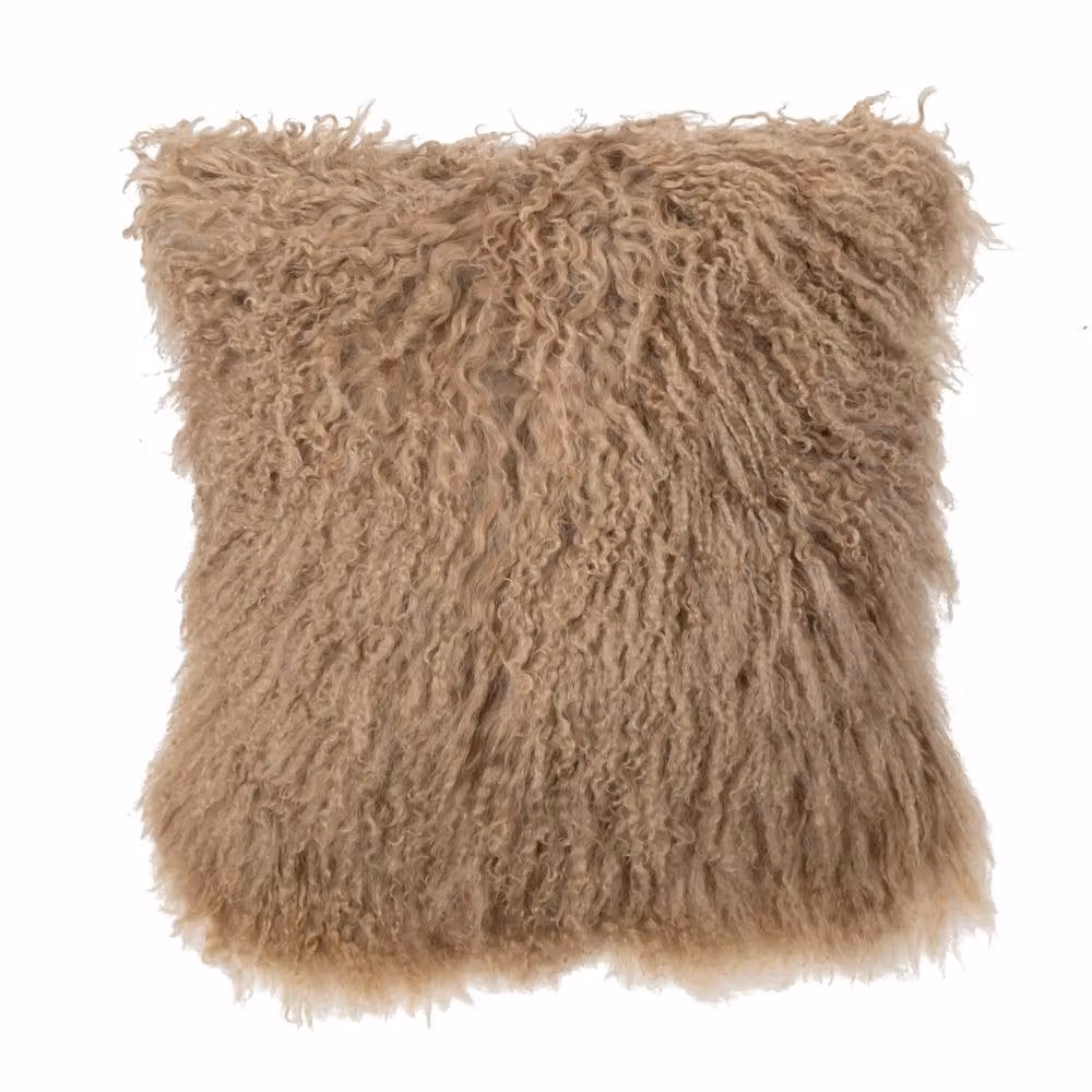 Madison & Mayfair Elegant Taupe Square Fleece Cushion, W/D/H: 50 x 50 x 50 cm – 2