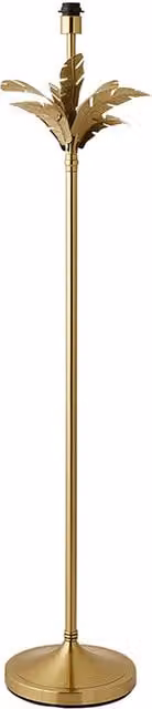 ValueLights Christina Palm Leaf Floor Lamp Base in Gold/Brass Metal