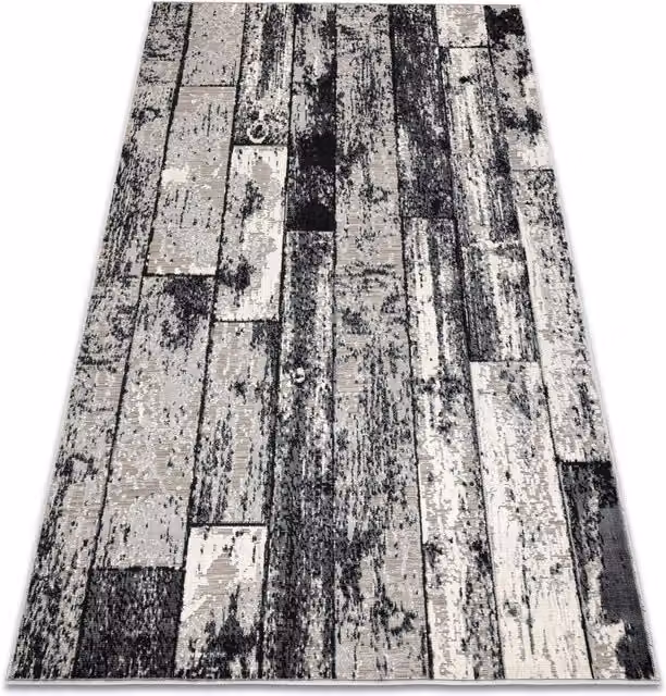 RugsX Lisboa Grey Modern Hand Knotted Rectangular Rug W: 80 cm, L: 150 cm