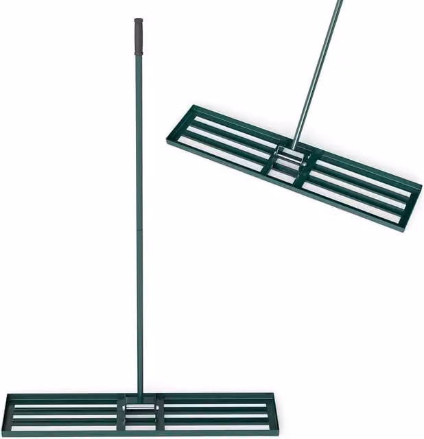 Kelvenix Heavy Duty Lawn Leveling Rake in Green, W: 117 cm, D: 25 cm – 1