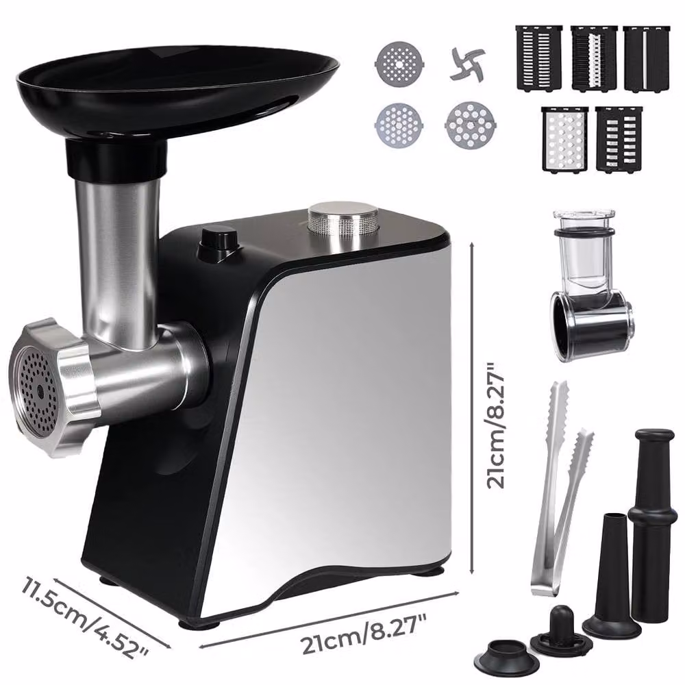 Ventryn 4-in-1 Electric Meat Grinder, Sausage and Kibbe Maker in Silver – 2