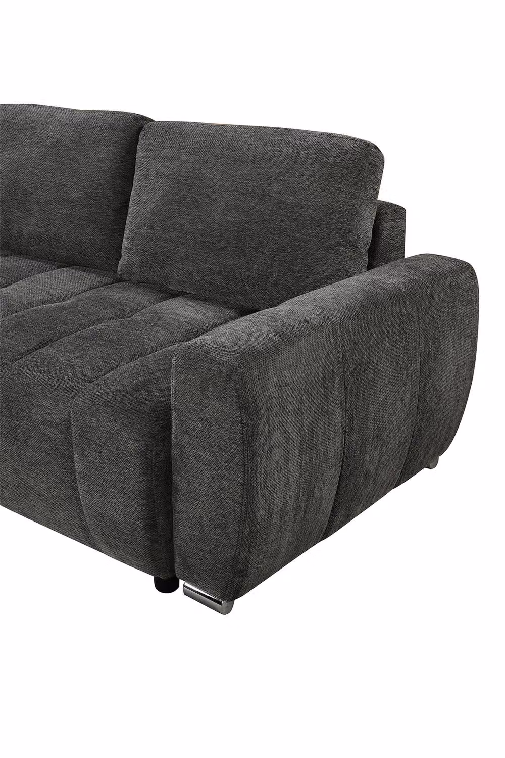 More4Homes Vienna 3 Seater Fabric Pull Out Sofa Bed in Grey – 3