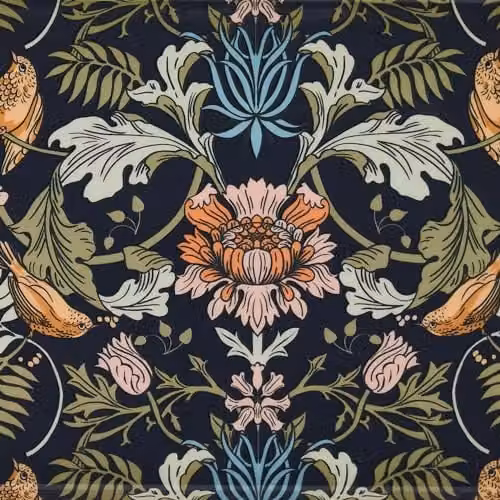 Ulster Weavers William Morris Floral Plastic Serving Tray in Blue, Green and Pink, W/D/H: 39 x 17 x 2.5 cm – 3