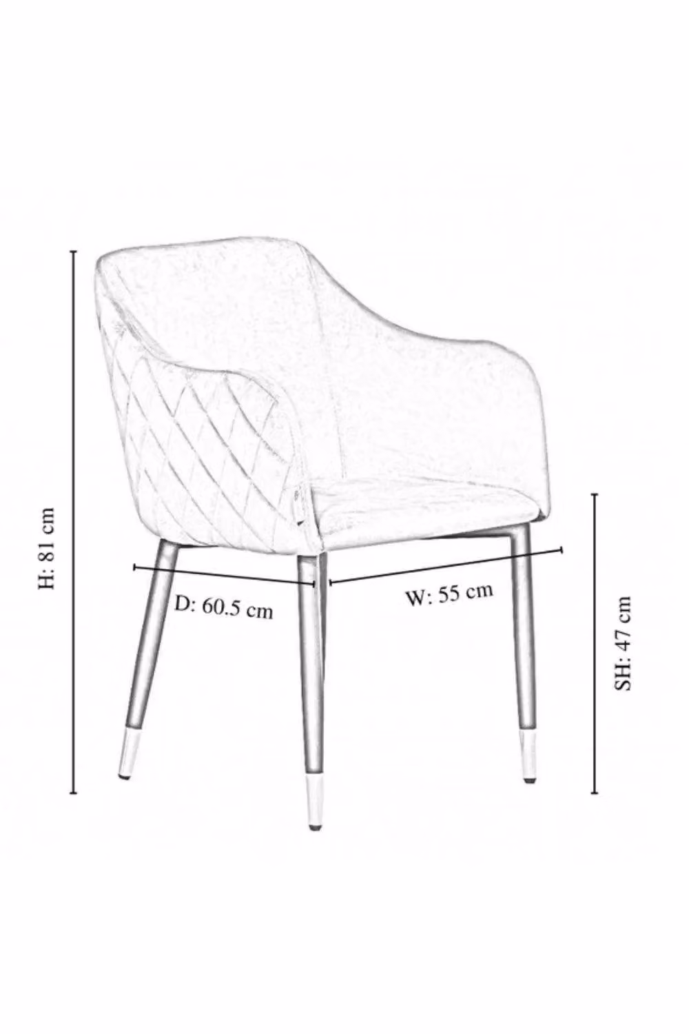 Life Interiors Set of 2 Verona Velvet Dining Chairs with Quilted Back and Black Legs – 4