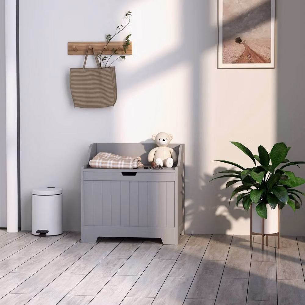 Wyld Haus Ralofa Grey MDF Storage Chest with Soft Close Lid, W/D/H: 56.5 x 38.0 x 56.0 cm – 6