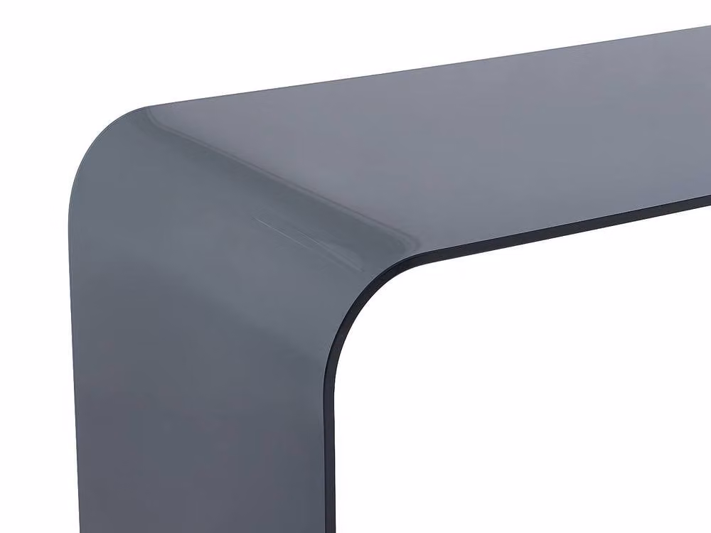 Vente-unique KARDEMO Writing Desk in Anthracite Grey with Tempered Glass Top, W/D/H: 120 x 60 x 75 cm – 3