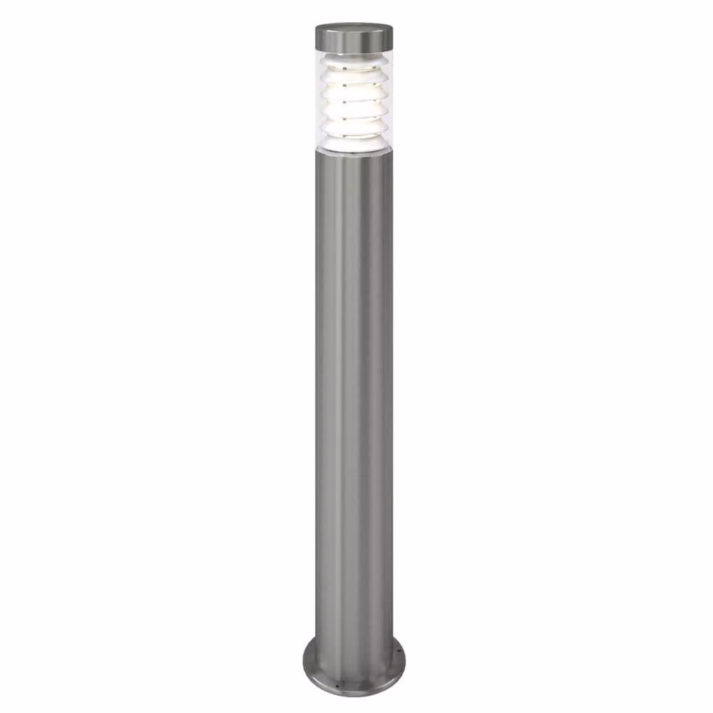 Berkfield Home Modern Stainless Steel Outdoor Post Floor Lamp in Silver – 2