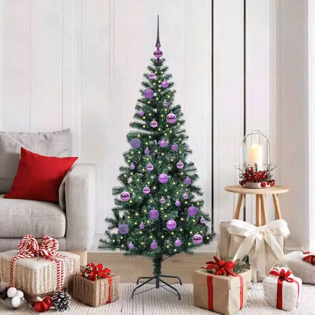 Berkfield Home Pre-lit Artificial Christmas Tree, Green, Height: 150 cm – 1