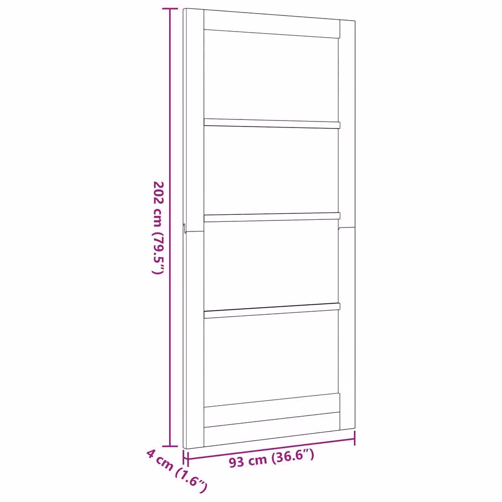 Berkfield Minimalist Veneered Wood Sliding Interior Door in Beige – 2