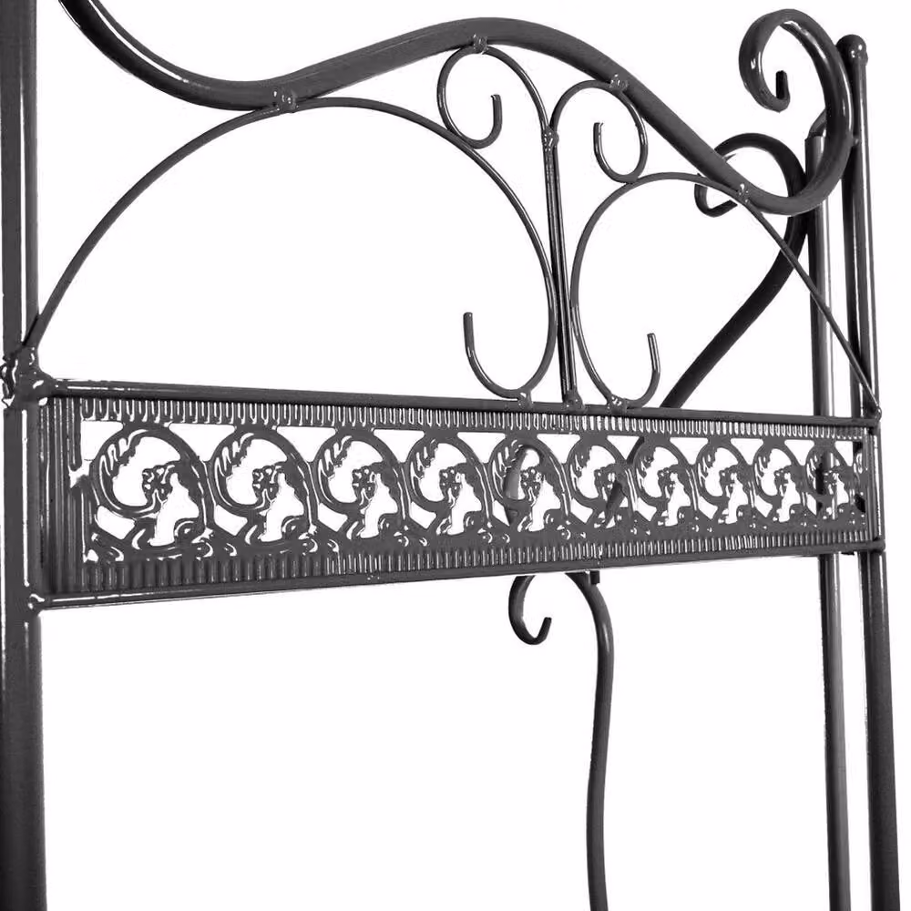 KORVIXA 3 Tier Metal Bathroom Storage Shelf Rack, Black, W: 60 cm, H: 100 cm – 5