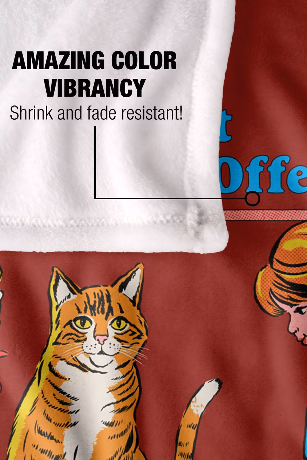 Steven Rhodes Kittys First Offering Multicolour Super Soft Fleece Throw Blanket W/D/H: 91 x 147 cm – 4