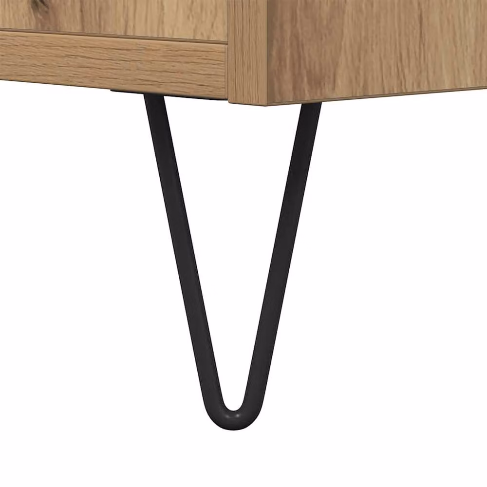 Berkfield Home Artisan Oak TV Cabinet in Brown, W/D/H: 150 x 30 x 44.5 cm – 4