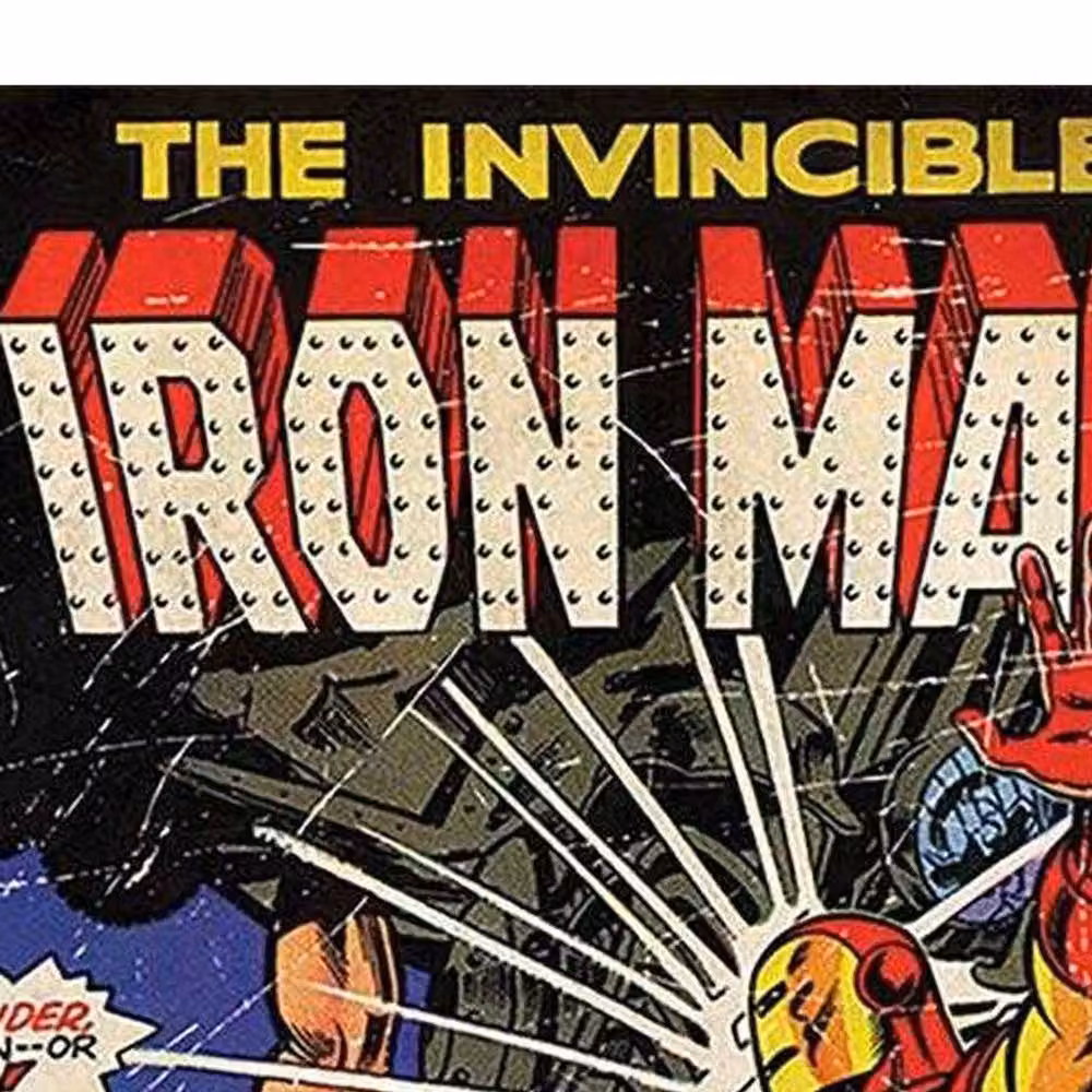Iron Man Sub-Mariner Multicolour Retro Canvas Print Illustration – 2