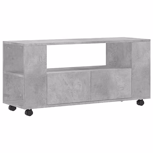 vidaXL Modern TV Cabinet in Brown and Grey Oak Wood, W/D/H: 102 x 34.5 x 43 cm – 1