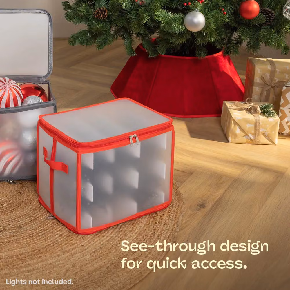 Christmas Village Christmas Light Storage Bag, Grey, W/D/H: 32.0 x 25.0 x 25.0 cm – 6