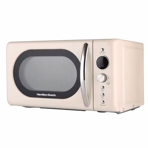 Hamilton Beach 20L Retro Solo Microwave, 700W, Beige