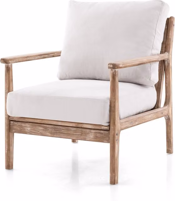 COSTWAY Modern Fabric Accent Chair with Armrests in Beige