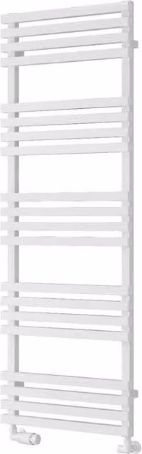 Bathroom Kingdom Kale White Straight Heated Towel Rail, W/D/H: 50 x 5.5 x 143.6 cm