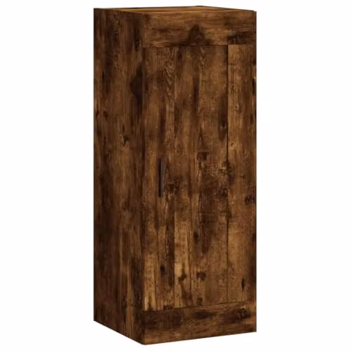 vidaXL Wall Mounted Cabinet in Brown Smoked Oak, W/D/H: 34.5 x 34.0 x 90.0 cm – 1