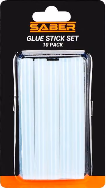 Saber Transparent Wax Glue Sticks, Pack of 10