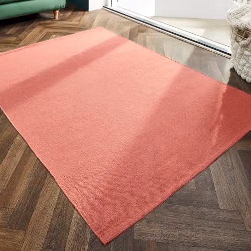 HUG RUG Woven Coral Pink Rectangular Rug, W: 120 cm, L: 170 cm – 2