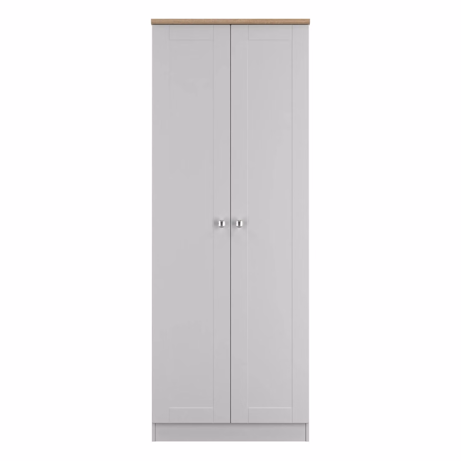 Ready Assembled 2 U Cumbria Tall Plain Double Wardrobe in Mid Grey – 2