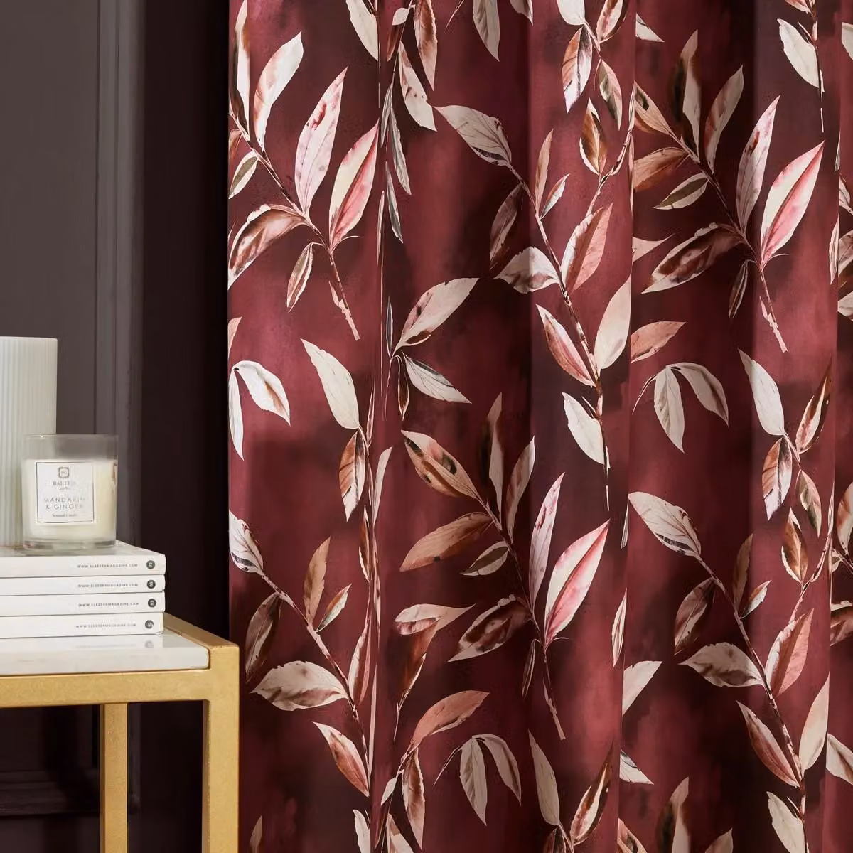 Sundour Madrid Red Floral Eyelet Blackout Curtains, Thermal Insulating, Width: 168 cm, Drop: 137 cm – 4
