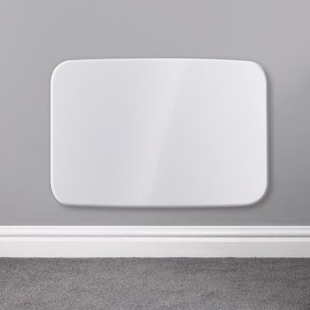 Futura White WIFI Curved Designer Electric Convector Radiator Panel Heater, Wall Mounted, Width: 73 cm