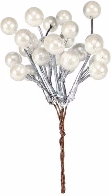 KDMD Winter Wonderland White Berry Bunch, 5 Pack, H: 14 cm