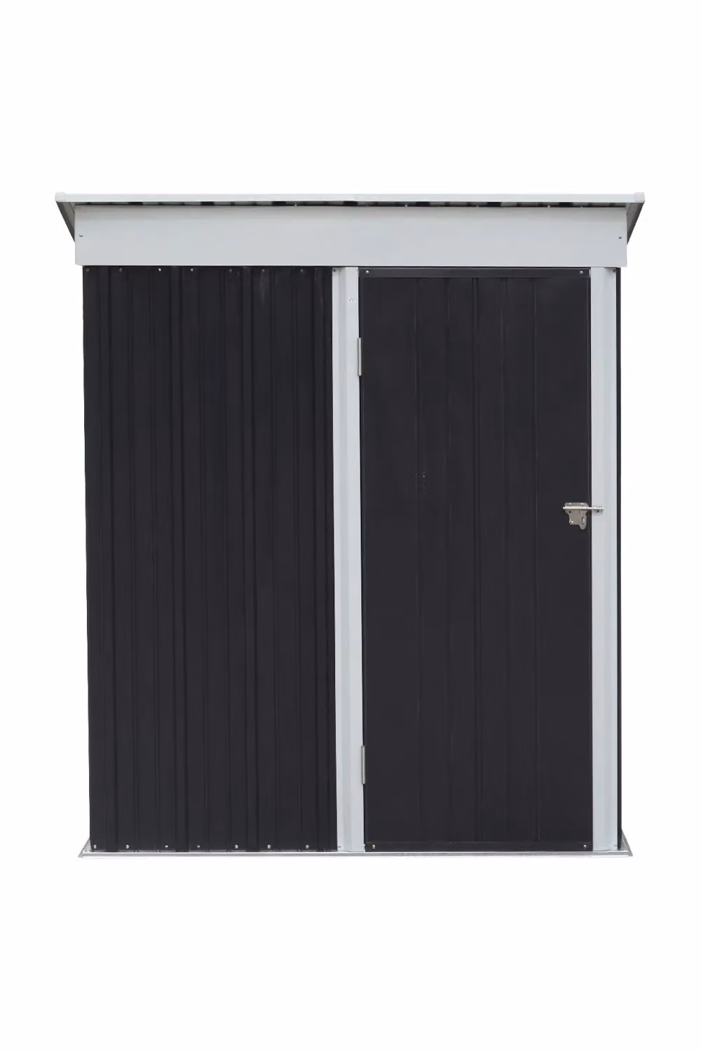 Garden Sanctuary Black Pent Outdoor Storage Shed with Shelving, W/D/H: 91.44 x 152.4 x 180 cm – 2