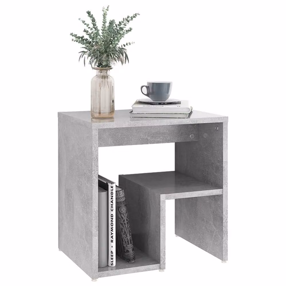 Berkfield Home Durable Bed Cabinet in Concrete Grey, W/D/H: 40 x 30 x 40 cm – 4