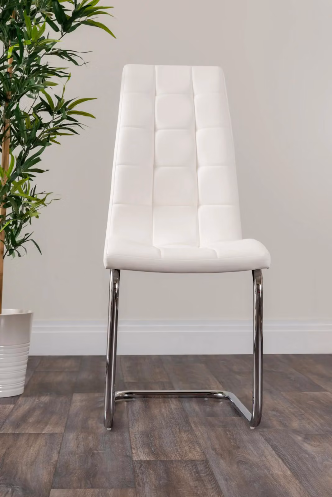 FurnitureboxUK Imperia Grey Rectangular Glass Dining Table and 6 White Murano Chairs – 3