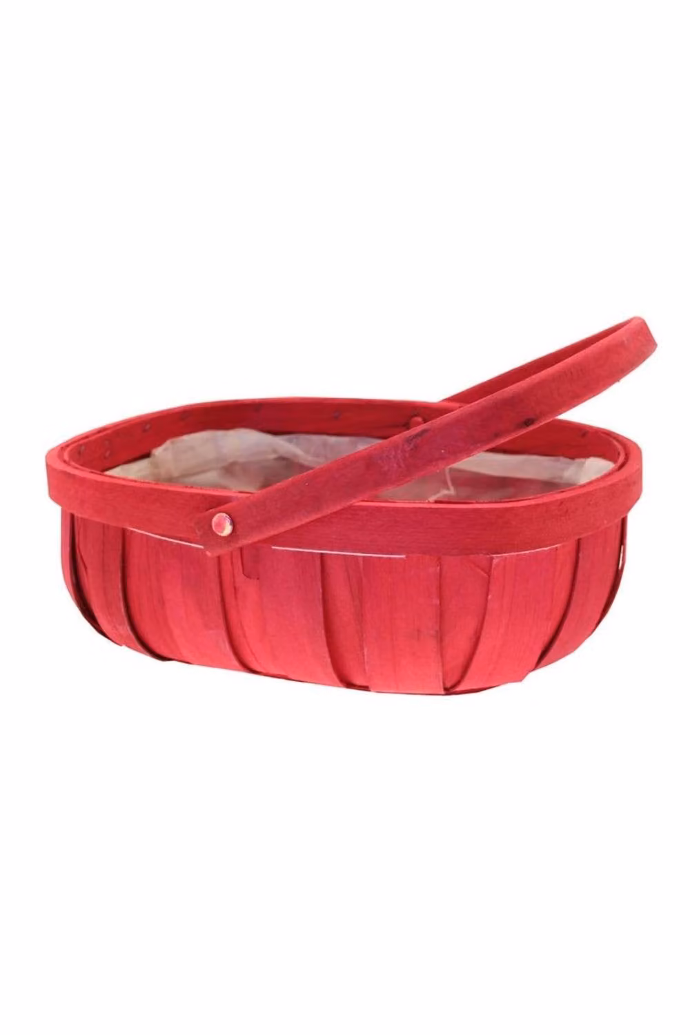 KDMD Red Softwood Trug with Folding Handle, 24.5cm – 2