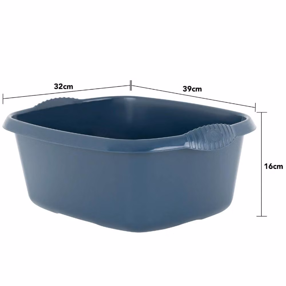 FLAVORA Large Blue Plastic Washing Up Bowl, 12L – 2