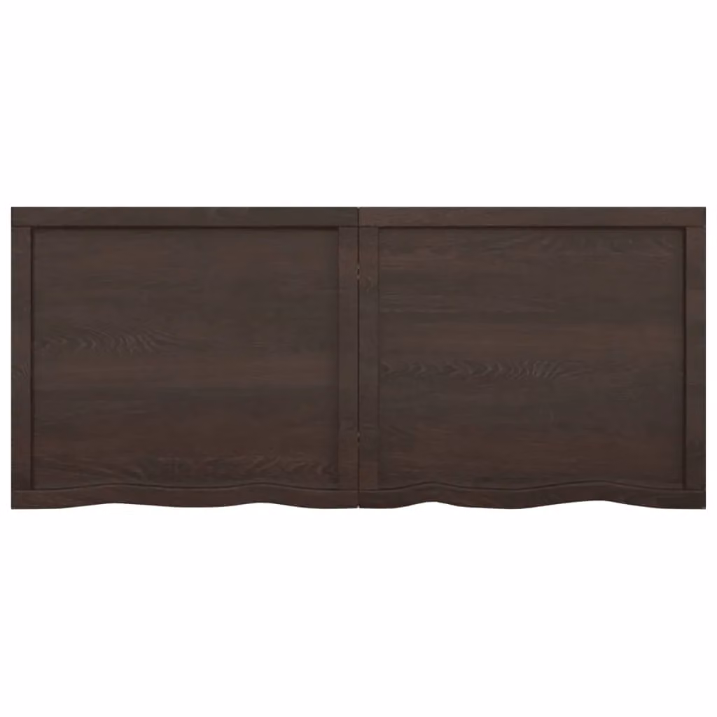 Berkfield Home Wall Mounted Rustic Oak Shelf in Dark Grey and Brown, W: 140 cm, D: 60 cm – 2