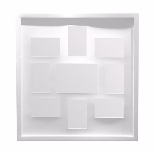 Premier Housewares Multi-Photo Rectangular Wall Frame, White – 1