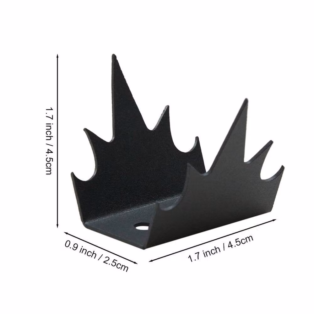 KORVIXA 12-Piece Metal Intruder Deterrent Fence in Black, 100 cm – 2