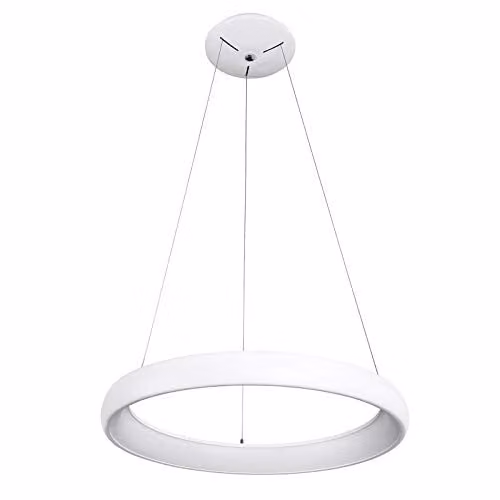 Netlighting Modern LED Ring Suspended Pendant Light, White, Warm White 3000K, 2750lm